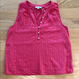 LOFT Women's Sleeveless Fuchsia top size Medium